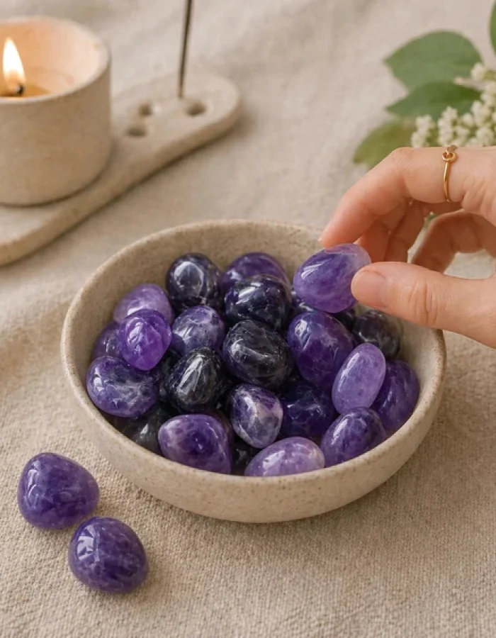 Amethyst Tumble healing stone (Meditation)